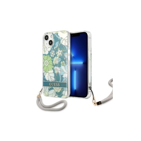 Guess nakładka do iPhone 13 6,1" GUHCP13MHFLSN hard case zielona Flower Cord Guess nakładka do iPhone 13 6,1" GUHCP13MHFLSN hard case zielona Flower Cord