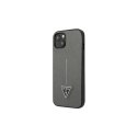 Guess nakładka do iPhone 13 6,1" GUHCP13MPSATLG srebrna hardcase Saffiano PU Triangle
