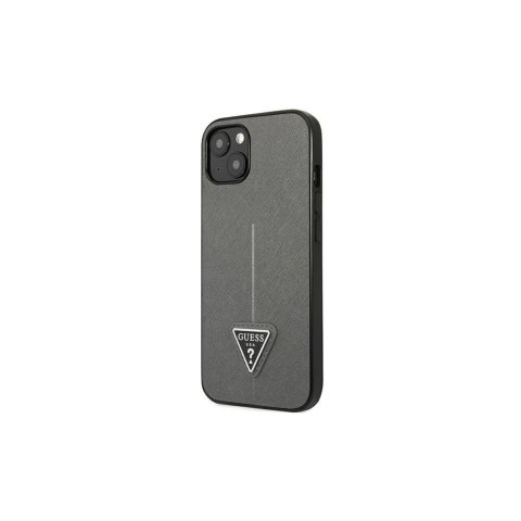 Guess nakładka do iPhone 13 6,1" GUHCP13MPSATLG srebrna hardcase Saffiano PU Triangle Guess nakładka do iPhone 13 6,1" GUHCP13MPSATLG srebrna hardcase Saffiano PU Triangle