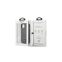 Guess nakładka do iPhone 13 6,1" GUHCP13MPSATLG srebrna hardcase Saffiano PU Triangle