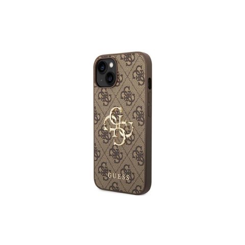 Guess nakładka do iPhone 14 6,1" GUHCP14S4GMGBR brązowa PU Leather 4G Big Metal Logo Guess nakładka do iPhone 14 6,1" GUHCP14S4GMGBR brązowa PU Leather 4G Big Metal Logo