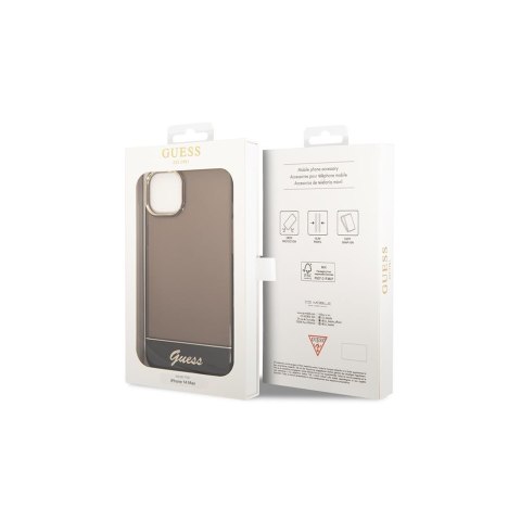 Guess nakładka do iPhone 14 6,1" GUHCP14SHGCOK czarna hardcase Translucent Guess nakładka do iPhone 14 6,1" GUHCP14SHGCOK czarna hardcase Translucent