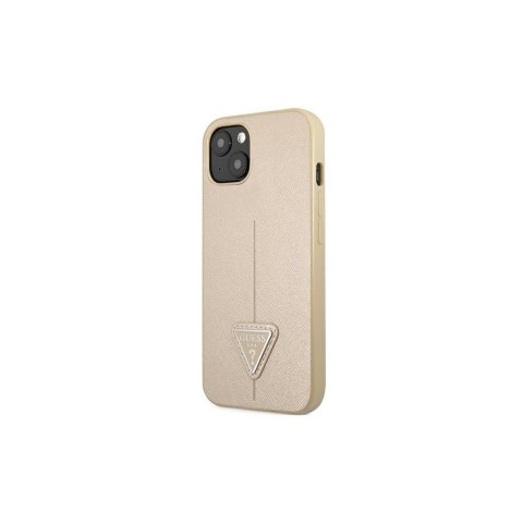 Guess nakładka do iPhone 14 6,1" GUHCP14SPSATLE beżowa HC Saffiano PU Triangle Guess nakładka do iPhone 14 6,1" GUHCP14SPSATLE beżowa HC Saffiano PU Triangle