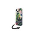 Guess nakładka do iPhone 14 6,1" GUOHCP14SHFLSB niebieska HC PC/TPU Flower Cord