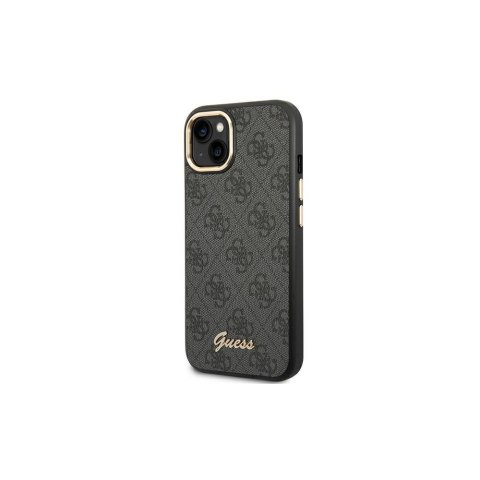 Guess nakładka do iPhone 14 Plus 6,7" GUHCP14MHG4SHK czarna HC PC/TPU 4G PU Metal Outline Script
