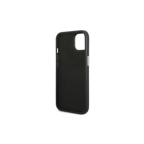 Guess nakładka do iPhone 14 Plus 6,7" GUHCP14MHG4SHK czarna HC PC/TPU 4G PU Metal Outline Script Guess nakładka do iPhone 14 Plus 6,7" GUHCP14MHG4SHK czarna HC PC/TPU 4G PU Metal Outline Script
