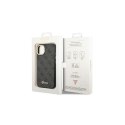 Guess nakładka do iPhone 14 Plus 6,7" GUHCP14MHG4SHK czarna HC PC/TPU 4G PU Metal Outline Script