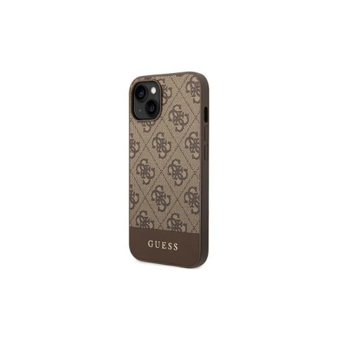 Guess nakładka do iPhone 14 Pro Max 6,7" GUHCP14XG4GLBR brązowa PC/TPU 4G PU case with Bottom Stripe Metal Logo Guess nakładka do iPhone 14 Pro Max 6,7" GUHCP14XG4GLBR brązowa PC/TPU 4G PU case with Bottom Stripe Metal Logo
