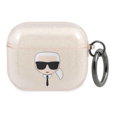 Karl Lagerfeld etui do AirPods 3 KLA3UKHGD złote Glitter Karl's Head Karl Lagerfeld etui do AirPods 3 KLA3UKHGD złote Glitter Karl's Head