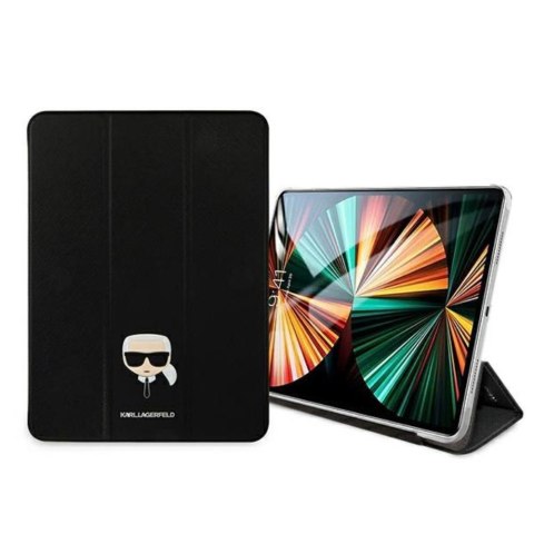 Karl Lagerfeld etui do iPad 12,9" Pro 2021 KLFC12OKHK Book Cover czarne Saffiano Karl Head Karl Lagerfeld etui do iPad 12,9" Pro 2021 KLFC12OKHK Book Cover czarne Saffiano Karl Head