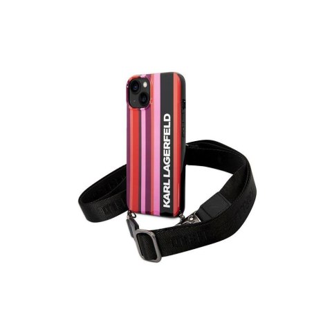 Karl Lagerfeld nakładka do iPhone 14 6,1" KLHCP14SSTSTP różowa hardcase Color Stripes Strap Karl Lagerfeld nakładka do iPhone 14 6,1" KLHCP14SSTSTP różowa hardcase Color Stripes Strap