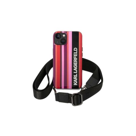 Karl Lagerfeld nakładka do iPhone 14 6,1" KLHCP14SSTSTP różowa hardcase Color Stripes Strap Karl Lagerfeld nakładka do iPhone 14 6,1" KLHCP14SSTSTP różowa hardcase Color Stripes Strap