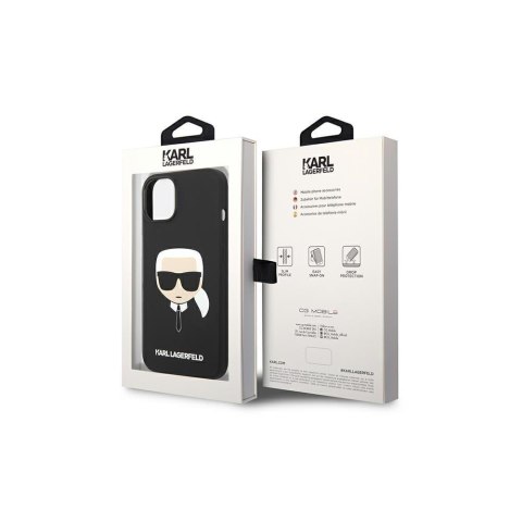 Karl Lagerfeld nakładka do iPhone 14 Plus 6,7" KLHCP14MSLKHBK hardcase czarna Silicone Karl`s Head Karl Lagerfeld nakładka do iPhone 14 Plus 6,7" KLHCP14MSLKHBK hardcase czarna Silicone Karl`s Head