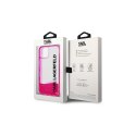 Karl Lagerfeld nakładka do iPhone 14 Pro 6,1" KLHCP14LLCKVF różowa Liquid Glitter Translucent case Elongated Logo