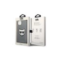 Karl Lagerfeld nakładka do iPhone 14 Pro 6,1" KLHCP14LSAPCHG srebrna PU Saffiano case with Choupette Head Patch