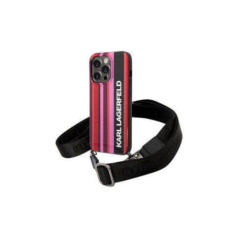 Karl Lagerfeld nakładka do iPhone 14 Pro 6,1" KLHCP14LSTSTP różowa hardcase Color Stripes Strap Karl Lagerfeld nakładka do iPhone 14 Pro 6,1" KLHCP14LSTSTP różowa hardcase Color Stripes Strap