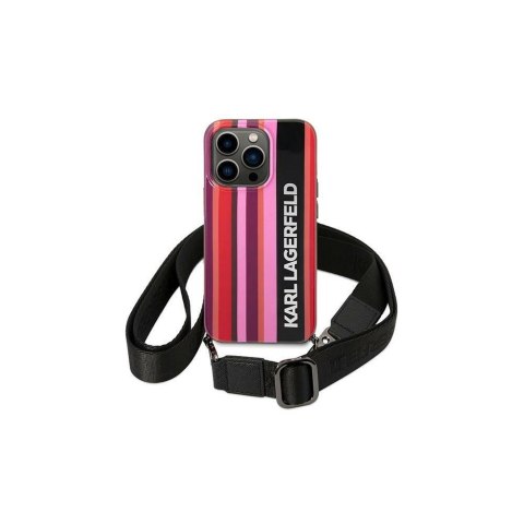 Karl Lagerfeld nakładka do iPhone 14 Pro 6,1" KLHCP14LSTSTP różowa hardcase Color Stripes Strap Karl Lagerfeld nakładka do iPhone 14 Pro 6,1" KLHCP14LSTSTP różowa hardcase Color Stripes Strap
