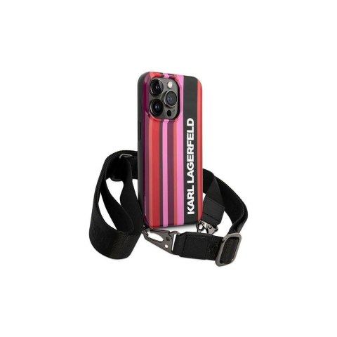 Karl Lagerfeld nakładka do iPhone 14 Pro 6,1" KLHCP14LSTSTP różowa hardcase Color Stripes Strap Karl Lagerfeld nakładka do iPhone 14 Pro 6,1" KLHCP14LSTSTP różowa hardcase Color Stripes Strap