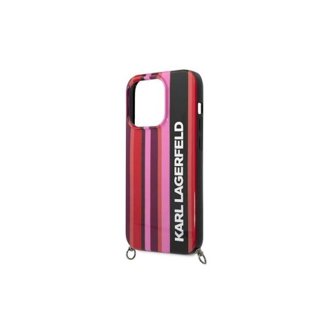 Karl Lagerfeld nakładka do iPhone 14 Pro 6,1" KLHCP14LSTSTP różowa hardcase Color Stripes Strap Karl Lagerfeld nakładka do iPhone 14 Pro 6,1" KLHCP14LSTSTP różowa hardcase Color Stripes Strap