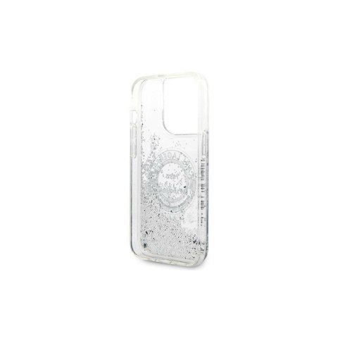 Karl Lagerfeld nakładka do iPhone 14 Pro Max 6,7" KLHCP14XLCRSGRS srebrna hardcase Liquid Glitter RSG Karl Lagerfeld nakładka do iPhone 14 Pro Max 6,7" KLHCP14XLCRSGRS srebrna hardcase Liquid Glitter RSG
