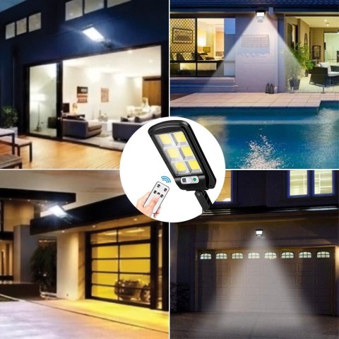 Forever Light Lampa solarna LED SUNARI FLS-01 6*COB PIR 10W 800lm 6000K 2400mAh Li-Ion + pilot Forever Light Lampa solarna LED SUNARI FLS-01 6*COB PIR 10W 800lm 6000K 2400mAh Li-Ion + pilot