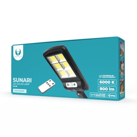 Forever Light Lampa solarna LED SUNARI FLS-01 6*COB PIR 10W 800lm 6000K 2400mAh Li-Ion + pilot Forever Light Lampa solarna LED SUNARI FLS-01 6*COB PIR 10W 800lm 6000K 2400mAh Li-Ion + pilot