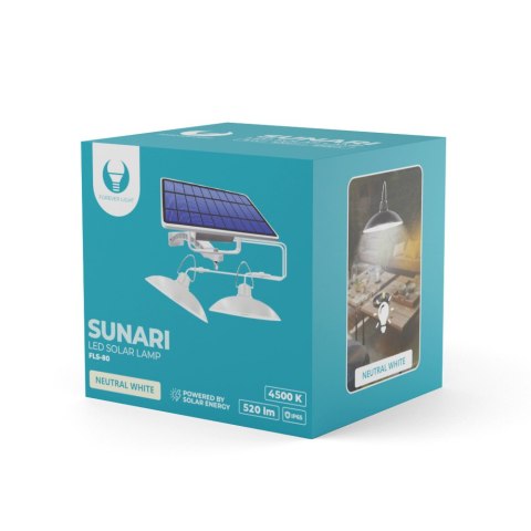 Forever Light Lampa solarna LED SUNARI FLS-80 podwójna 6W 520lm 4500K 5500mAh Li-Ion Forever Light Lampa solarna LED SUNARI FLS-80 podwójna 6W 520lm 4500K 5500mAh Li-Ion