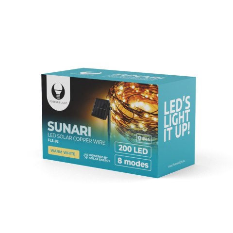 Forever Light Lampa solarna LED SUNARI FLS-82 miedziany Drucik 22m 600mAh Ni-MH Forever Light Lampa solarna LED SUNARI FLS-82 miedziany Drucik 22m 600mAh Ni-MH