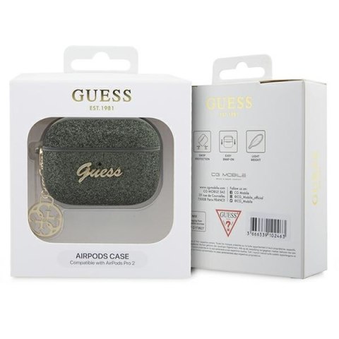 Guess etui do AirPods Pro 2 GUAP2GLGSHA khaki PU Glitter Flake 4G Guess etui do AirPods Pro 2 GUAP2GLGSHA khaki PU Glitter Flake 4G