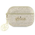 Guess etui do AirPods Pro 2 GUAP2GLGSHD złote PU Glitter Flake 4G