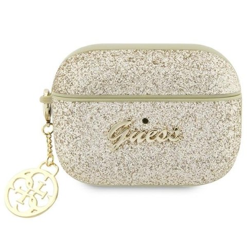Guess etui do AirPods Pro 2 GUAP2GLGSHD złote PU Glitter Flake 4G Guess etui do AirPods Pro 2 GUAP2GLGSHD złote PU Glitter Flake 4G