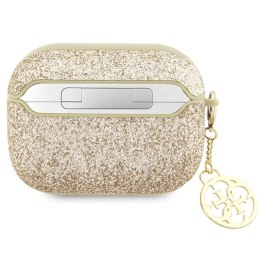 Guess etui do AirPods Pro 2 GUAP2GLGSHD złote PU Glitter Flake 4G