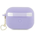 Guess etui do AirPods Pro 2 GUAP2LSCHSU fioletowe Silicone Heart Charm