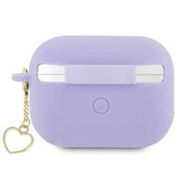 Guess etui do AirPods Pro 2 GUAP2LSCHSU fioletowe Silicone Heart Charm