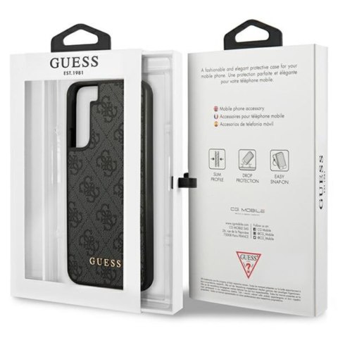 Guess nakładka do Samsung Galaxy S23 GUHCS23SG4GFGR szara hardcase 4G Metal Gold Logo Guess nakładka do Samsung Galaxy S23 GUHCS23SG4GFGR szara hardcase 4G Metal Gold Logo