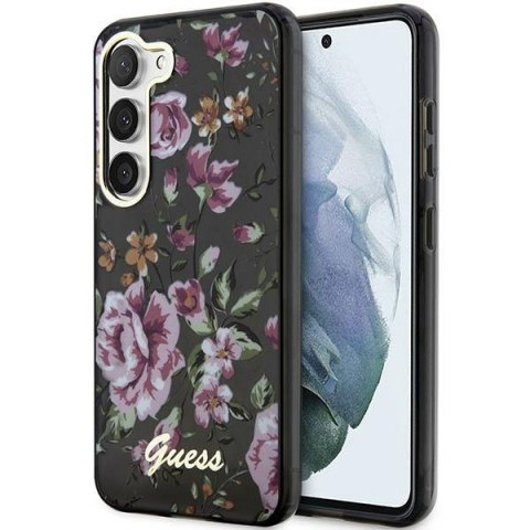 Guess nakładka do Samsung Galaxy S23 Plus GUHCS23MHCFWSK czarna HC IML Flower Guess nakładka do Samsung Galaxy S23 Plus GUHCS23MHCFWSK czarna HC IML Flower