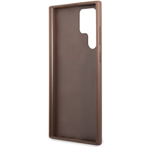 Guess nakładka do Samsung Galaxy S23 Ultra GUHCS23LG4GFBR brązowa hard case 4G Metal Gold Logo Guess nakładka do Samsung Galaxy S23 Ultra GUHCS23LG4GFBR brązowa hard case 4G Metal Gold Logo