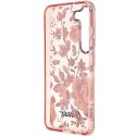 Guess nakładka do Samsung Galaxy S23 Ultra GUHCS23LHCFWSP różowa HC IML Flower