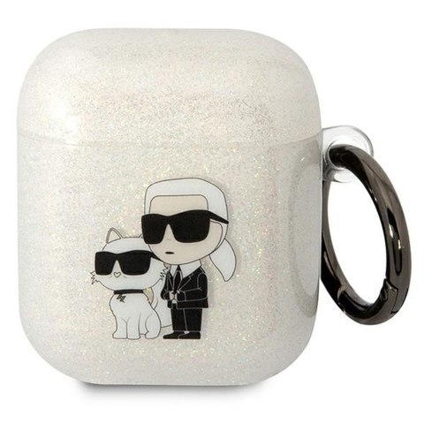 Karl Lagerfeld etui do Airpods 1 / 2 KLA2HNKCTGT transparentne Gliter Karl&Choupette Karl Lagerfeld etui do Airpods 1 / 2 KLA2HNKCTGT transparentne Gliter Karl&Choupette