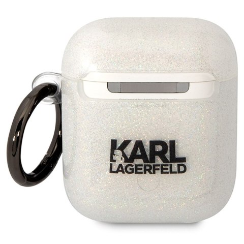 Karl Lagerfeld etui do Airpods 1 / 2 KLA2HNKCTGT transparentne Gliter Karl&Choupette Karl Lagerfeld etui do Airpods 1 / 2 KLA2HNKCTGT transparentne Gliter Karl&Choupette