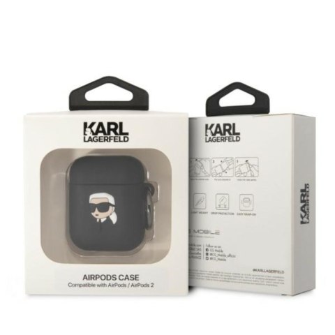 Karl Lagerfeld etui do Airpods 1 / 2 KLA2RUNIKK czarne 3D Silicone NFT Karl Karl Lagerfeld etui do Airpods 1 / 2 KLA2RUNIKK czarne 3D Silicone NFT Karl