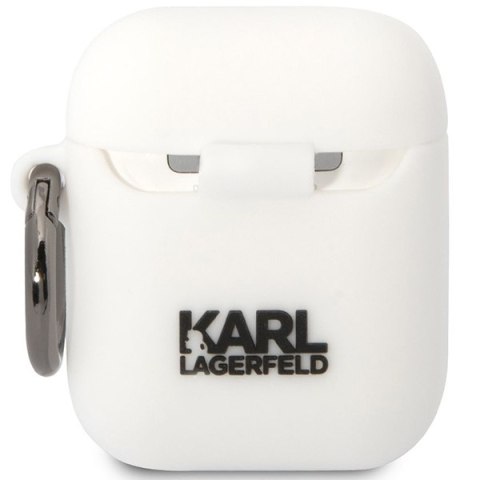 Karl Lagerfeld etui do Airpods 1 / 2 KLACA2SILKCW białe Silicone Karl & Choupette Karl Lagerfeld etui do Airpods 1 / 2 KLACA2SILKCW białe Silicone Karl & Choupette