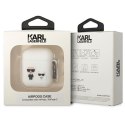 Karl Lagerfeld etui do Airpods 1 / 2 KLACA2SILKCW białe Silicone Karl & Choupette