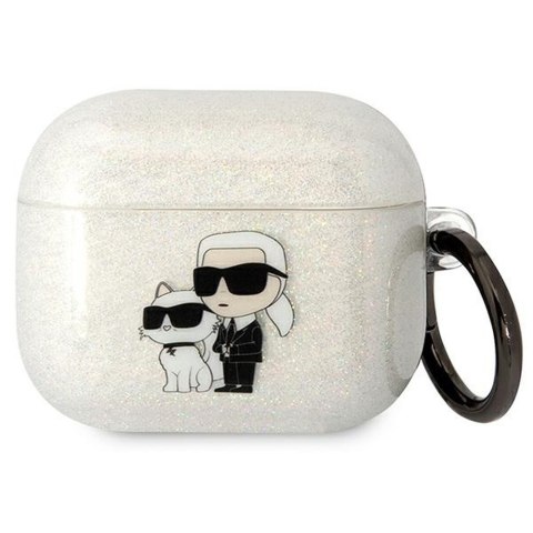 Karl Lagerfeld etui do Airpods 3 KLA3HNKCTGT transparentne Gliter Karl&Choupette Karl Lagerfeld etui do Airpods 3 KLA3HNKCTGT transparentne Gliter Karl&Choupette