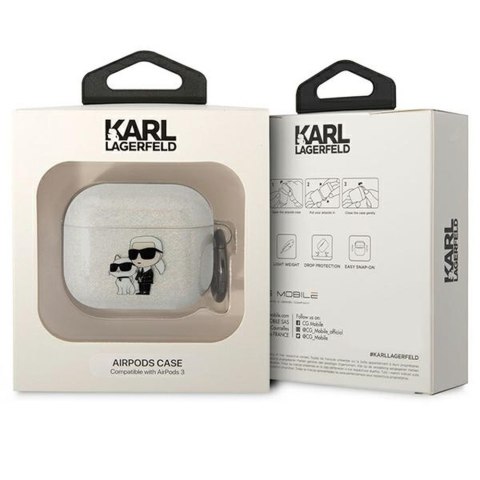 Karl Lagerfeld etui do Airpods 3 KLA3HNKCTGT transparentne Gliter Karl&Choupette Karl Lagerfeld etui do Airpods 3 KLA3HNKCTGT transparentne Gliter Karl&Choupette