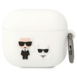 Karl Lagerfeld etui do Airpods 3 KLACA3SILKCW białe Silicone Karl & Choupette