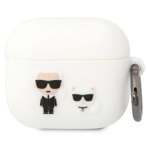 Karl Lagerfeld etui do Airpods 3 KLACA3SILKCW białe Silicone Karl & Choupette Karl Lagerfeld etui do Airpods 3 KLACA3SILKCW białe Silicone Karl & Choupette