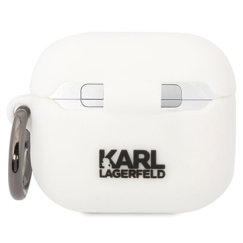 Karl Lagerfeld etui do Airpods 3 KLACA3SILKCW białe Silicone Karl & Choupette Karl Lagerfeld etui do Airpods 3 KLACA3SILKCW białe Silicone Karl & Choupette
