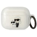 Karl Lagerfeld etui do Airpods Pro KLAPHNKCTGT transparentne Gliter Karl & Choupette