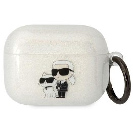 Karl Lagerfeld etui do Airpods Pro KLAPHNKCTGT transparentne Gliter Karl & Choupette
